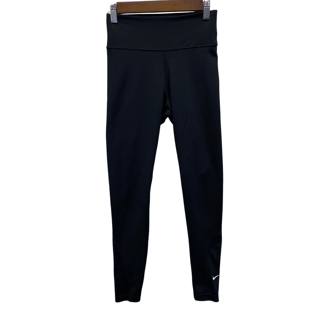Nike One Pro Training Tights Womens XS Black Mesh Panel Leggings AT1102-010